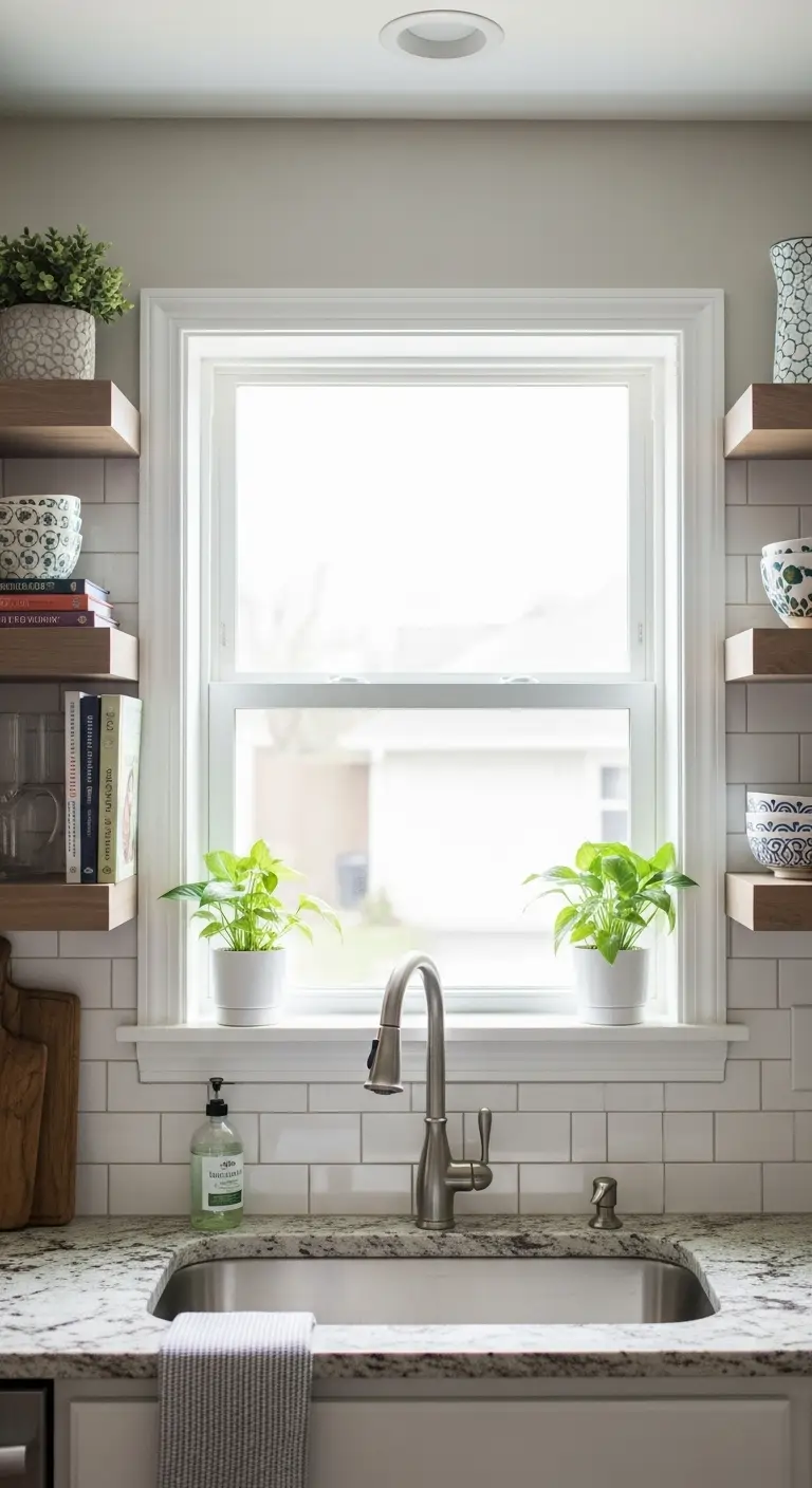 1. Floating Shelves for Everyday Essentials