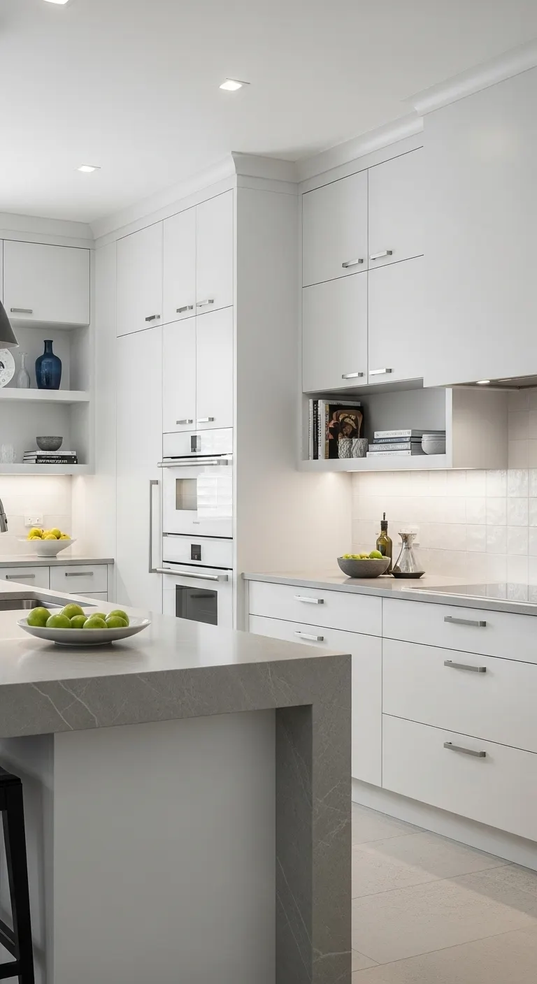 Matte White Lacquered Cabinets