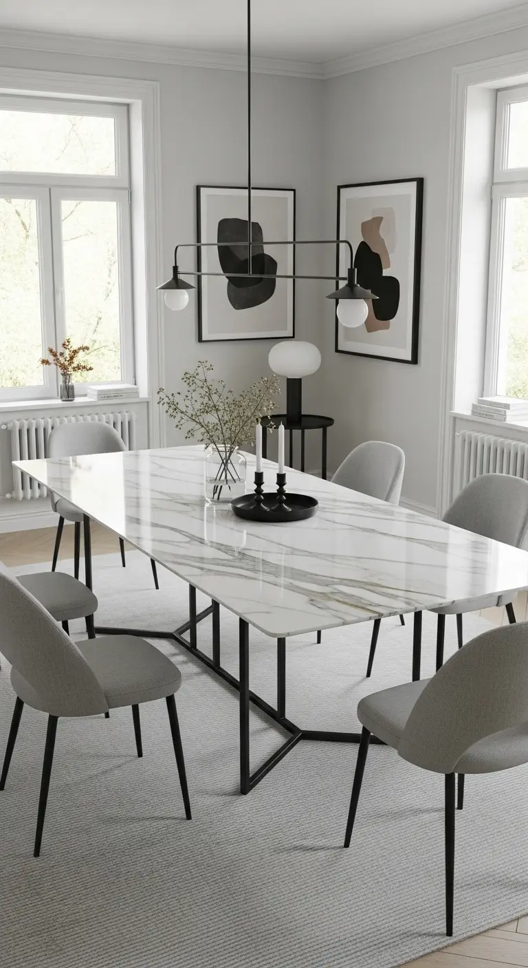 1. Minimalist Elegance with Slim Metal Legs