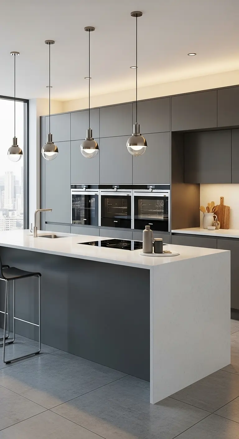 Sleek Handleless Cabinets