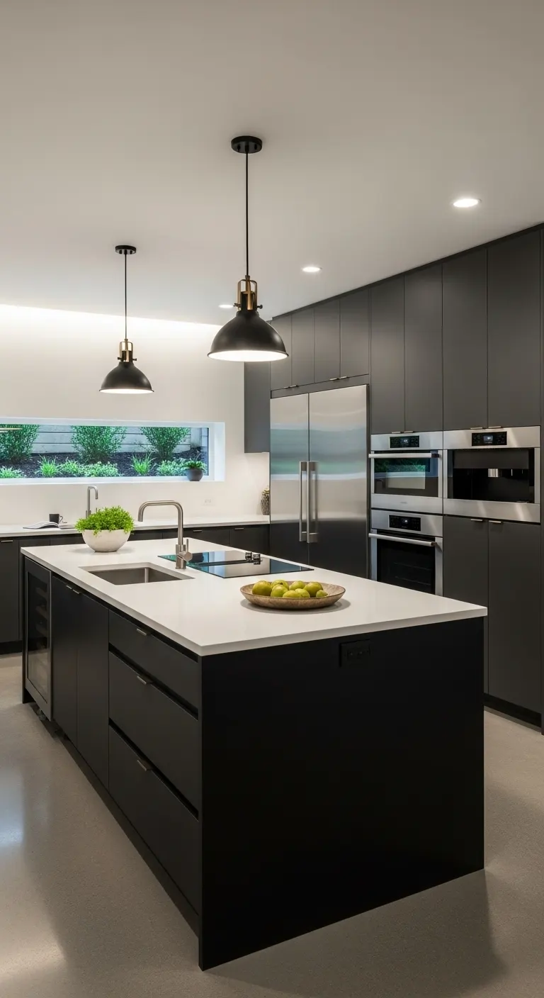 Sleek Modern Minimalist Island