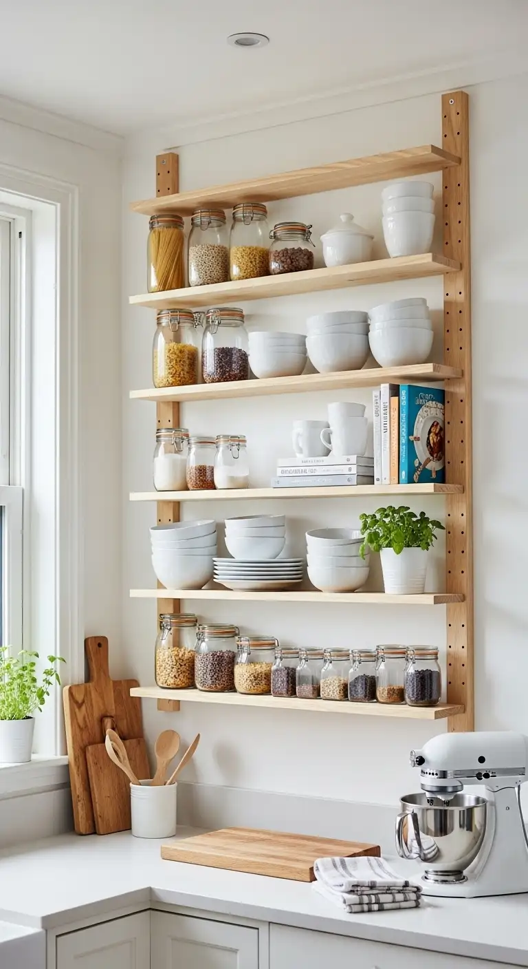 1. Use Vertical Shelving to Expand Storage