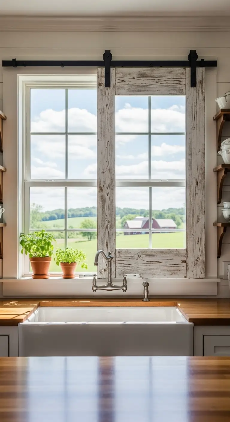 10. Farmhouse Sliding Barn Window