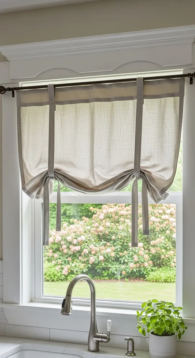 10. Linen Blend Tiebacks