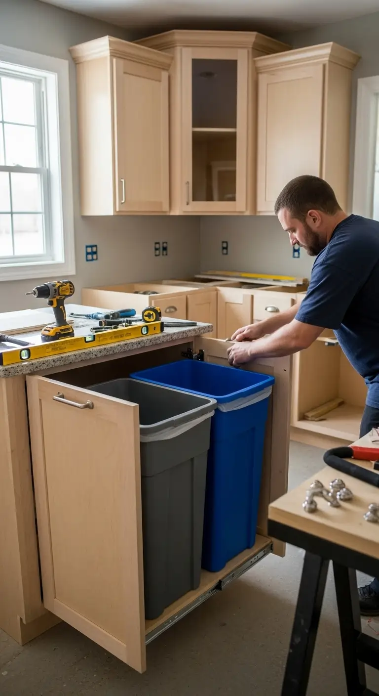 Pull-Out Trash and Recycling Bins