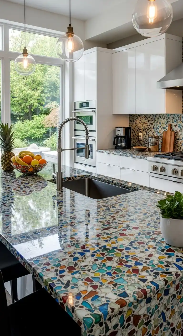 Recycled Glass Countertops