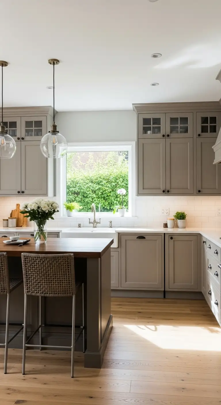 Warm Taupe Cabinets