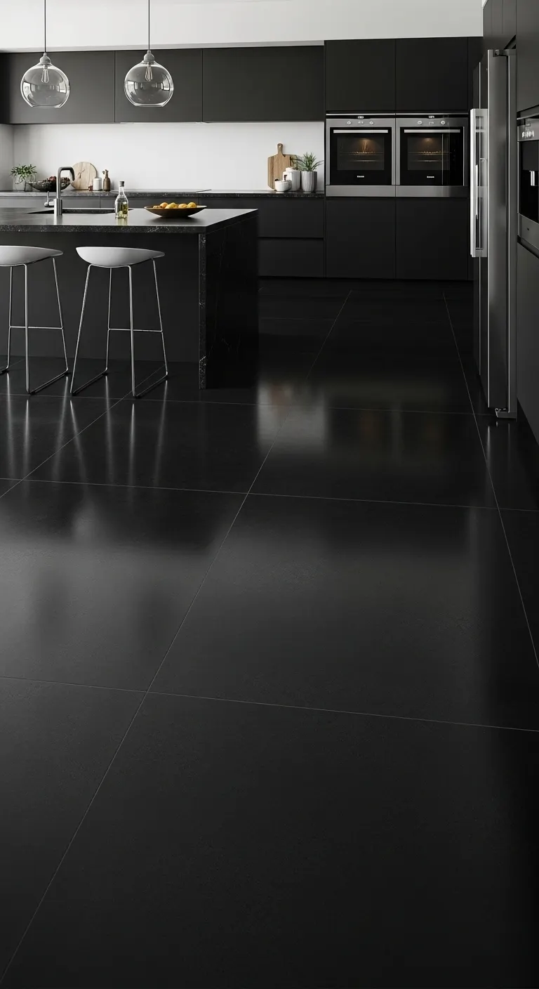 11. Black Concrete Floors