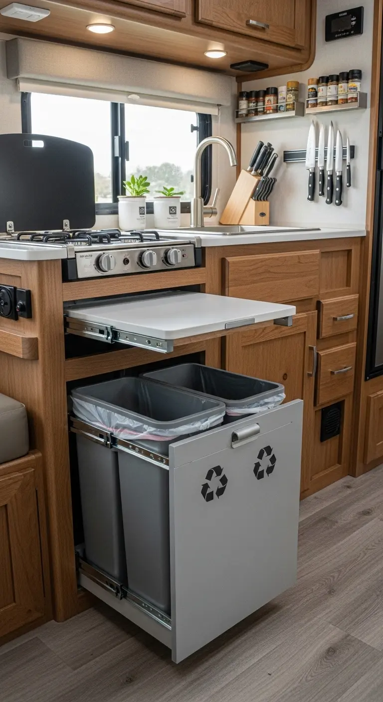 11. Build a Slide-Out Trash Bin