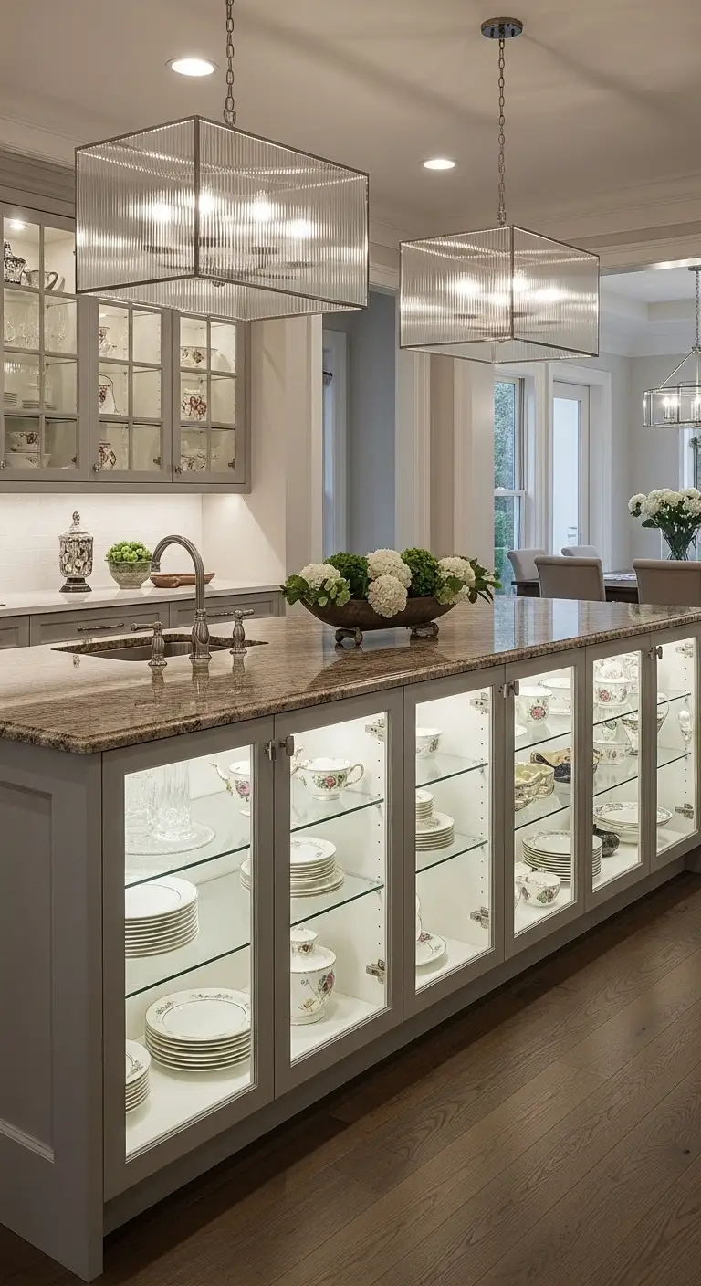 Glass Display Island