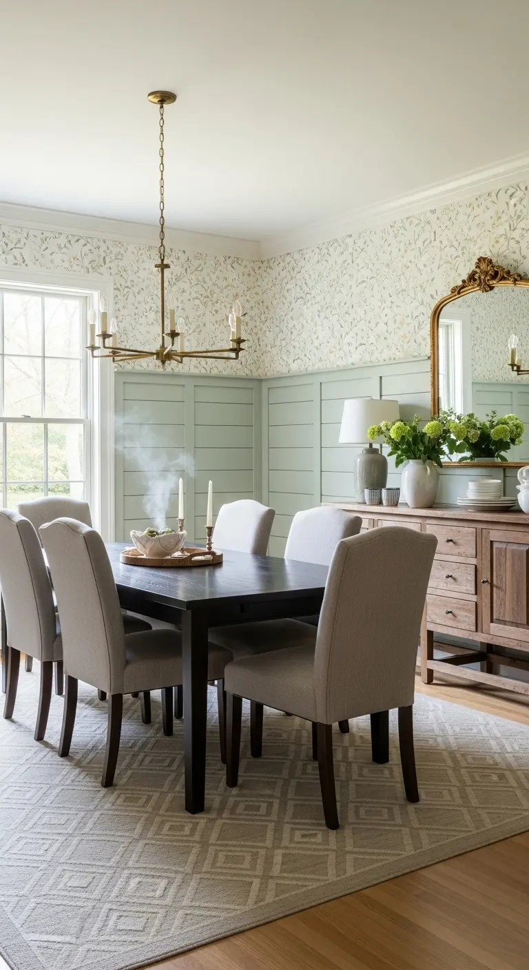11. Shiplap Wainscoting Dining Room