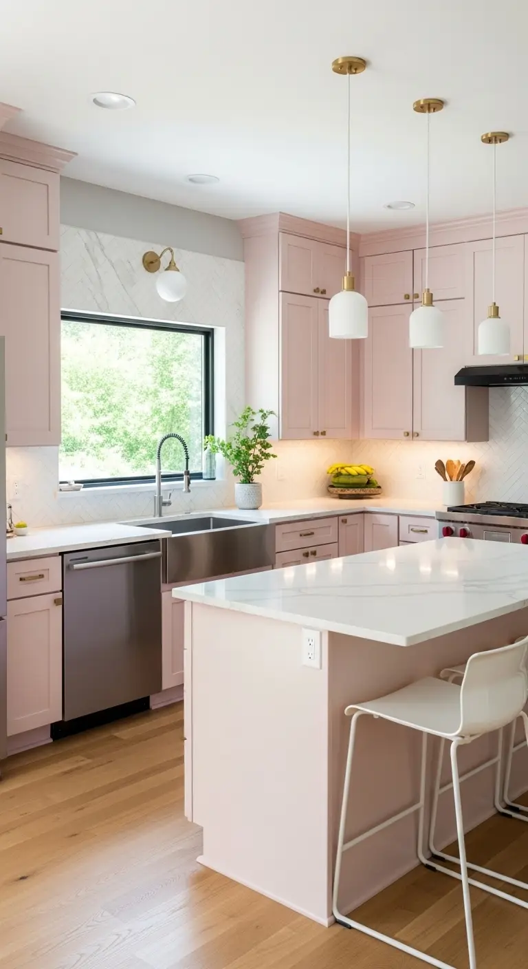 Soft Blush Cabinets
