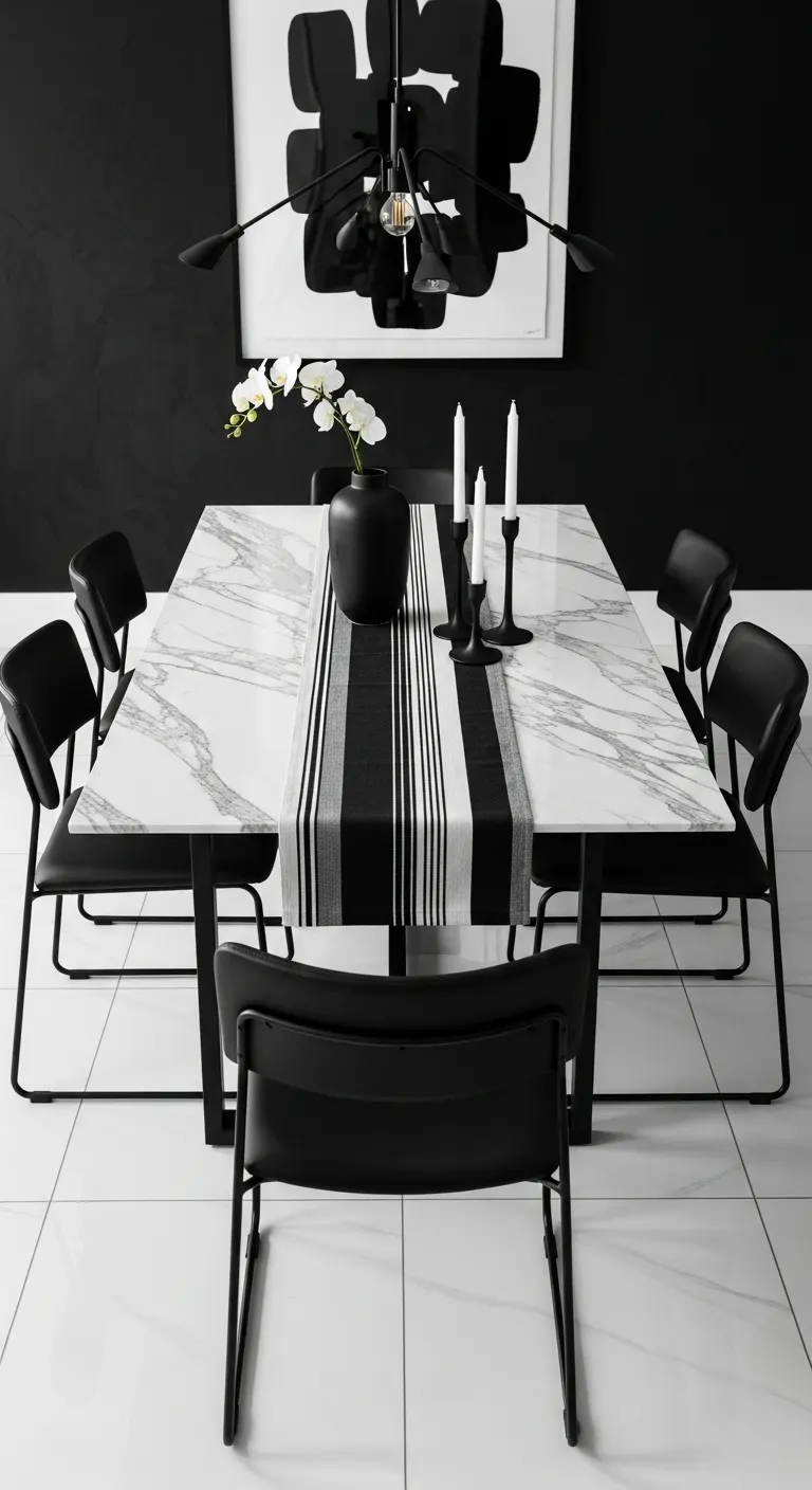 12. Black and White Contrast Styling