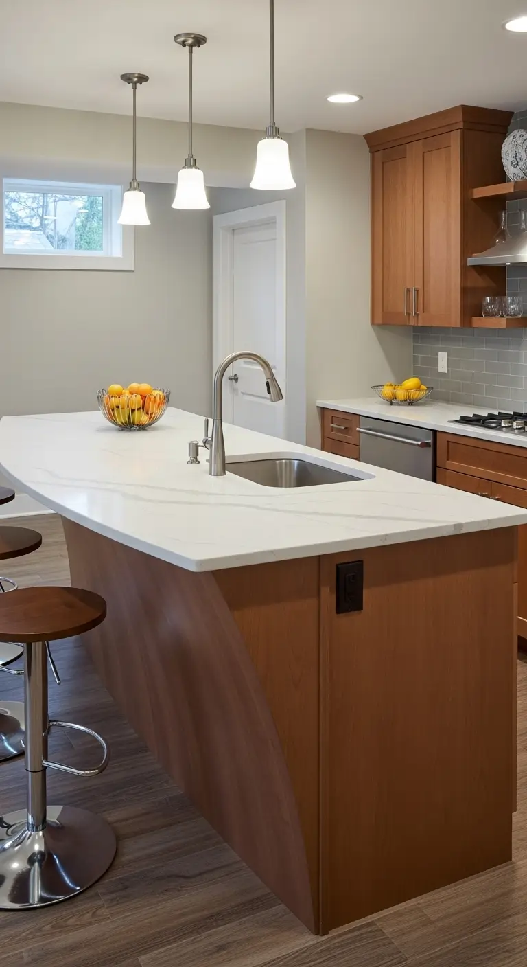 Curved Island Design