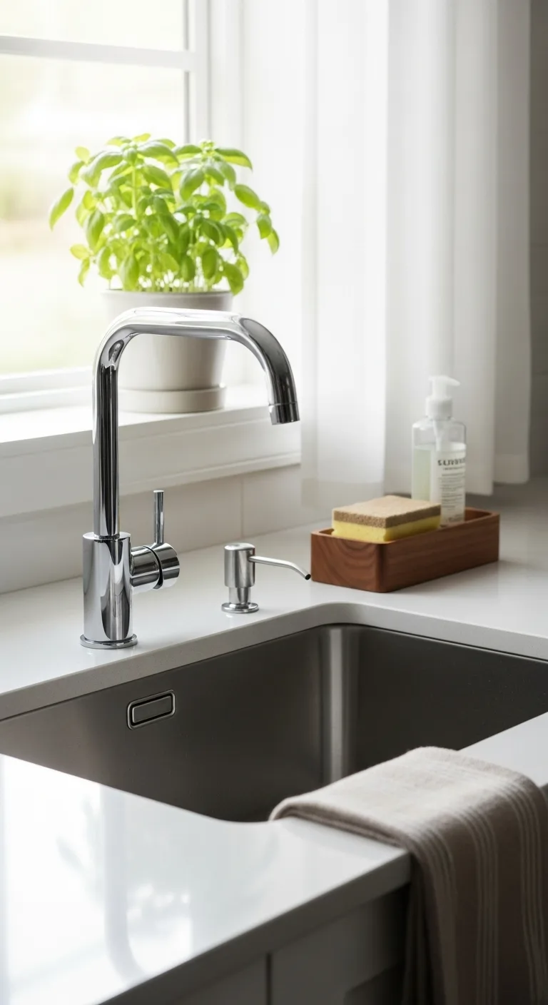 12. Install a Soap Dispenser Built Into the Sink