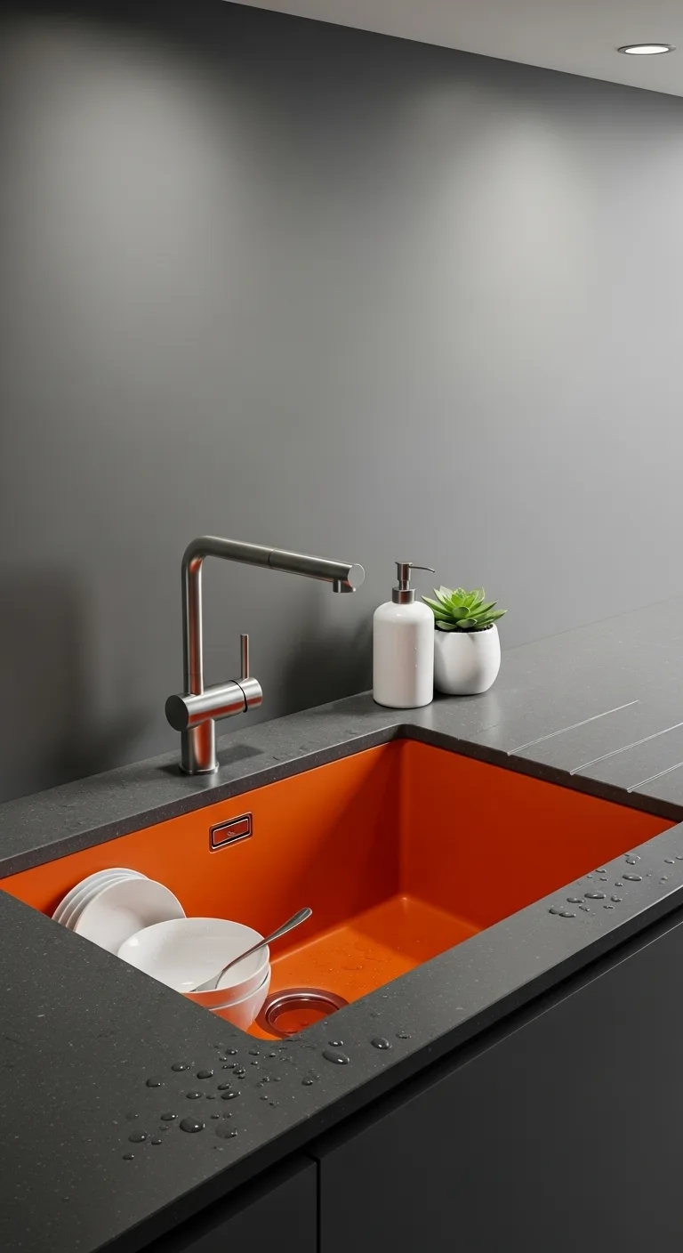 12. Introduce a Bold Colored Sink