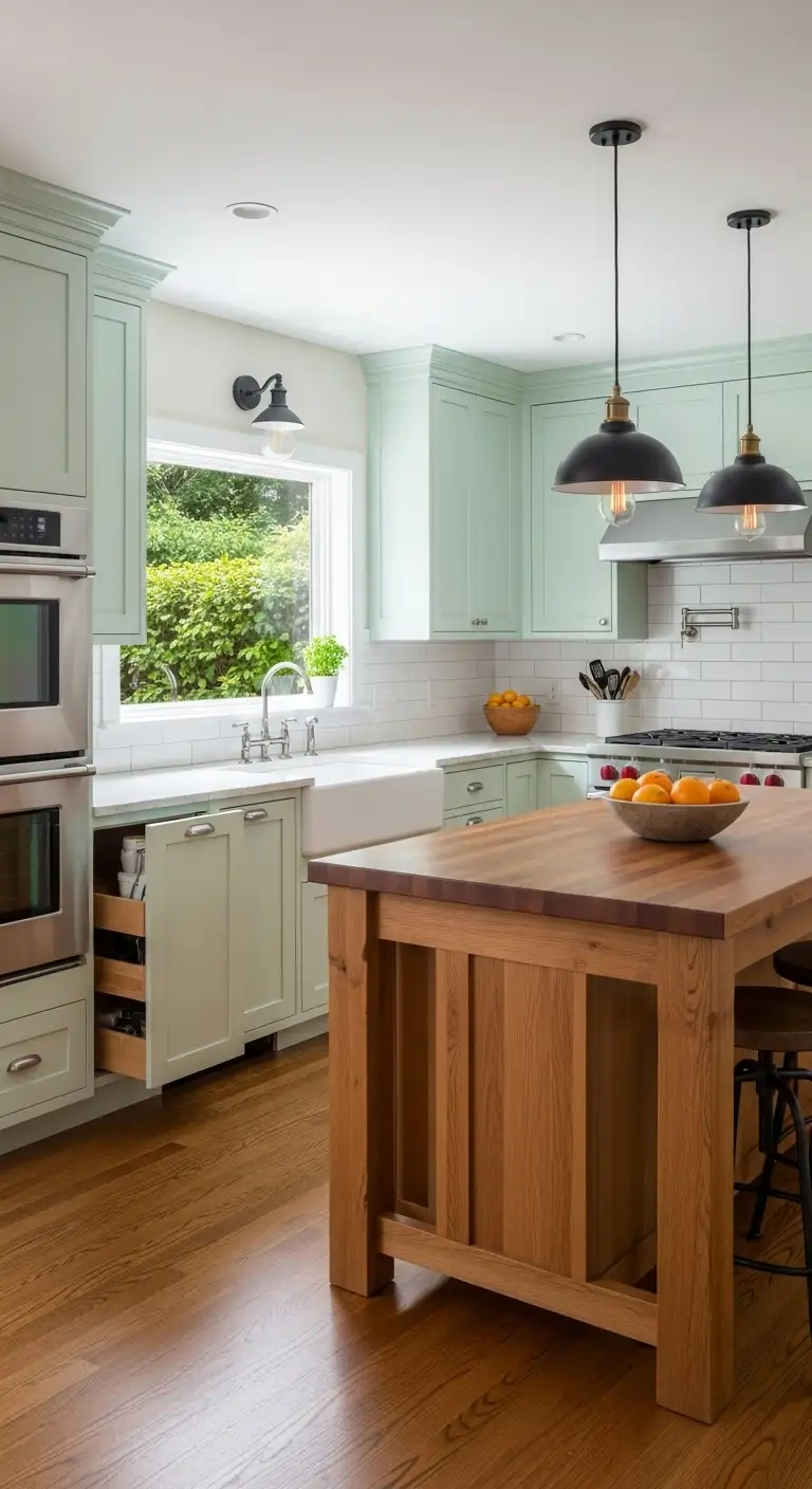 Light Mint Green Cabinets