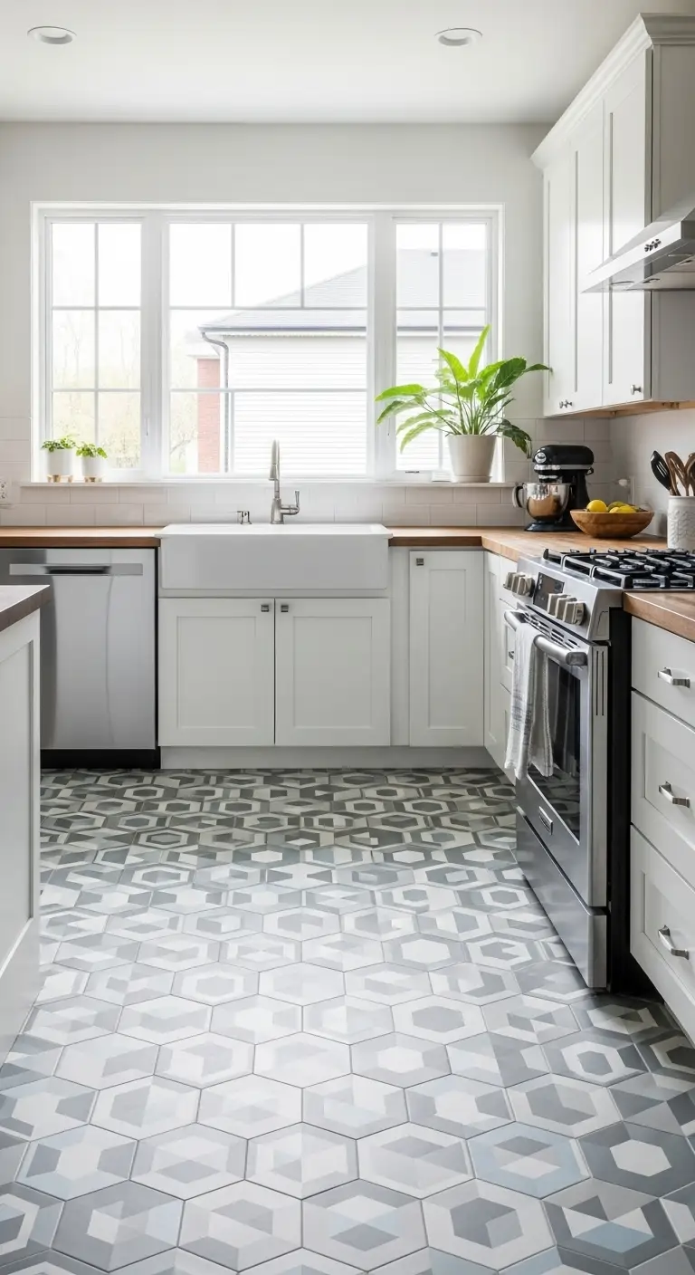 12. Patterned Vinyl Flooring