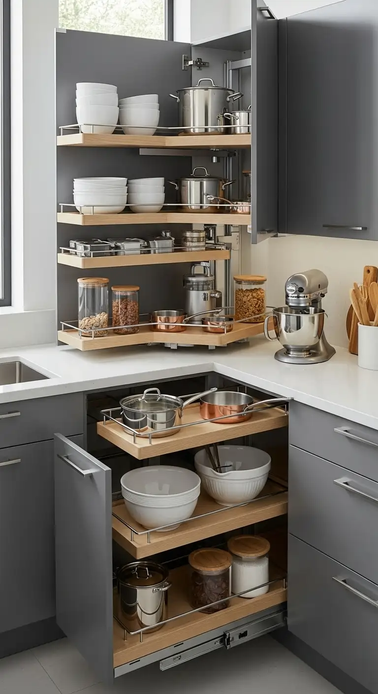 12. Pull-Out Corner Cabinets