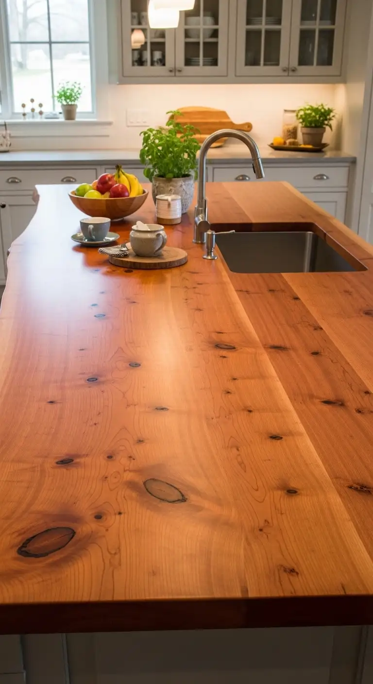 Cherry Slab with Curved Edges