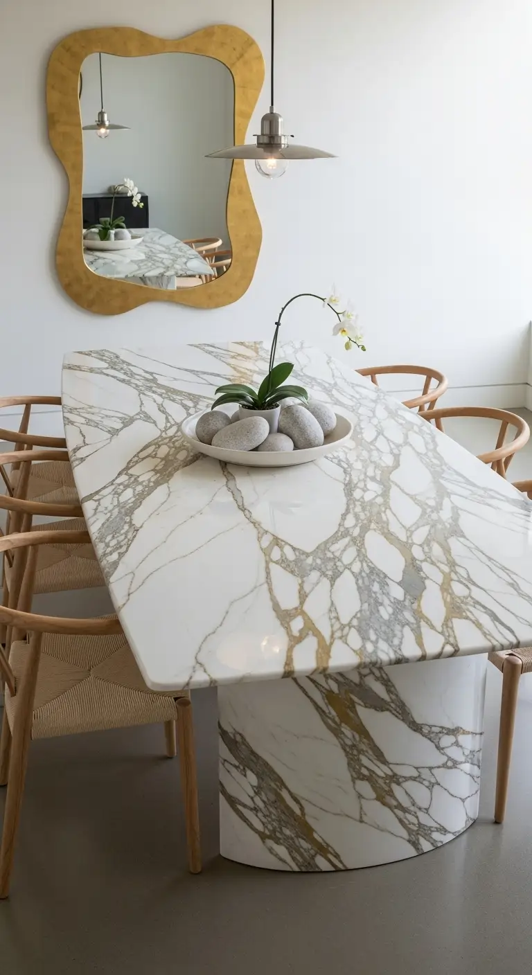 13. Curved Edge Table for Modern Fluidity