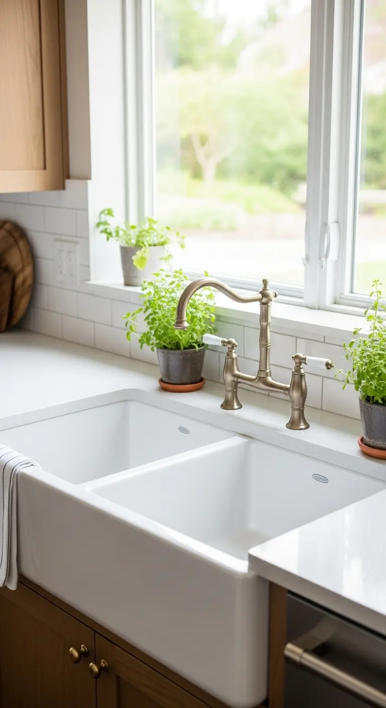 13. Double Farmhouse Sink