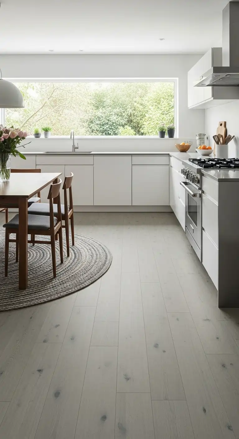 13. Misty Grey Cork Flooring