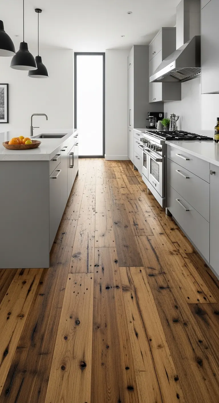13. Reclaimed Wood Flooring