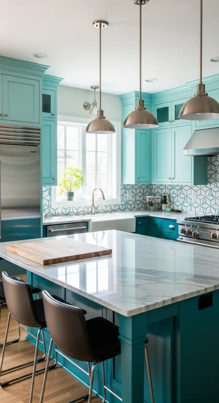 Turquoise Cabinets