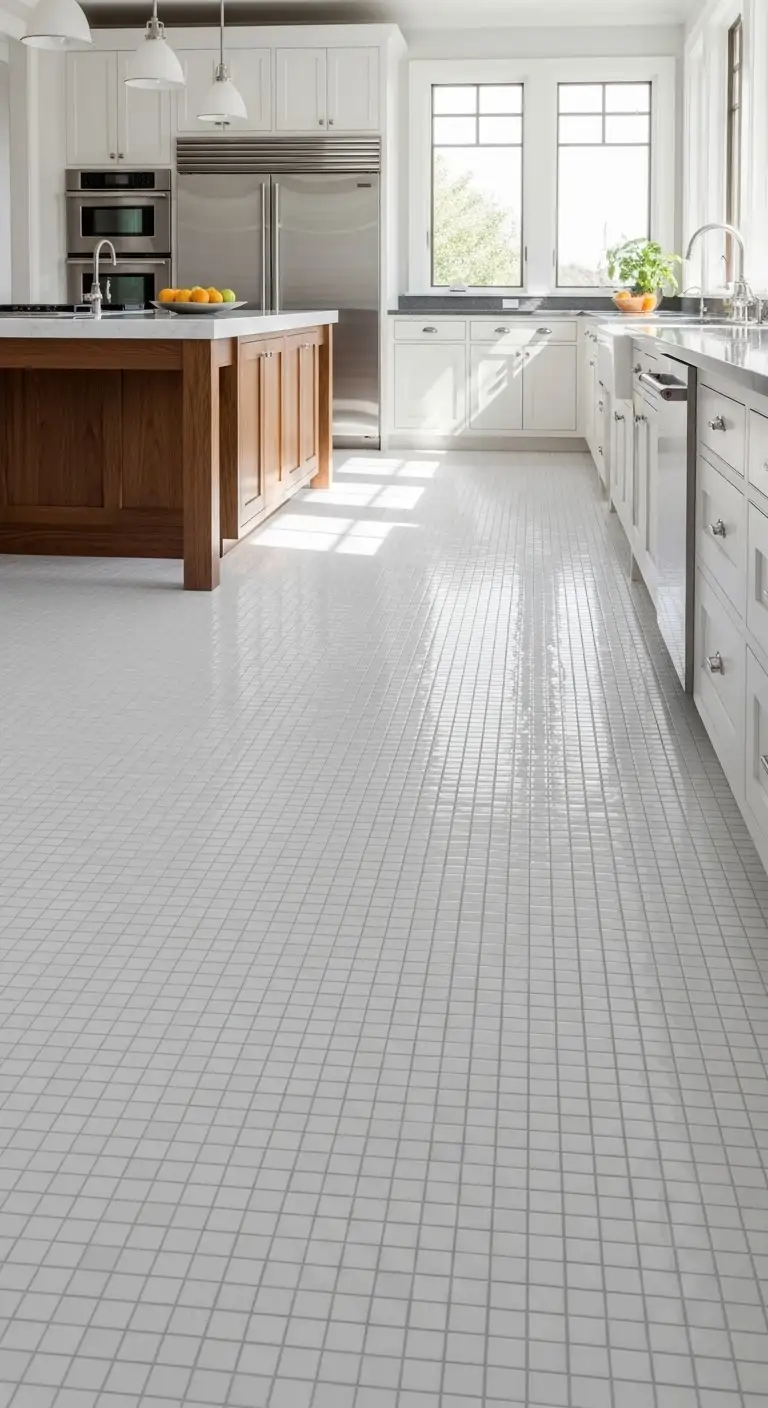 13. White Mosaic Tiles