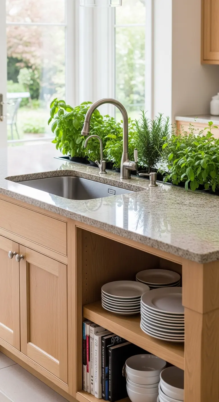 14. Island with Prep Sink and Herb Garden