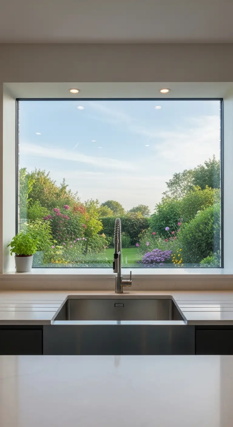 14. Large Picture Window with Minimal Frame