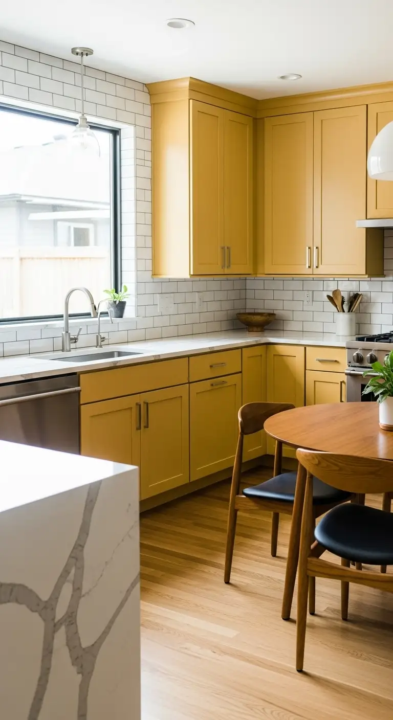 Mustard Yellow Cabinets