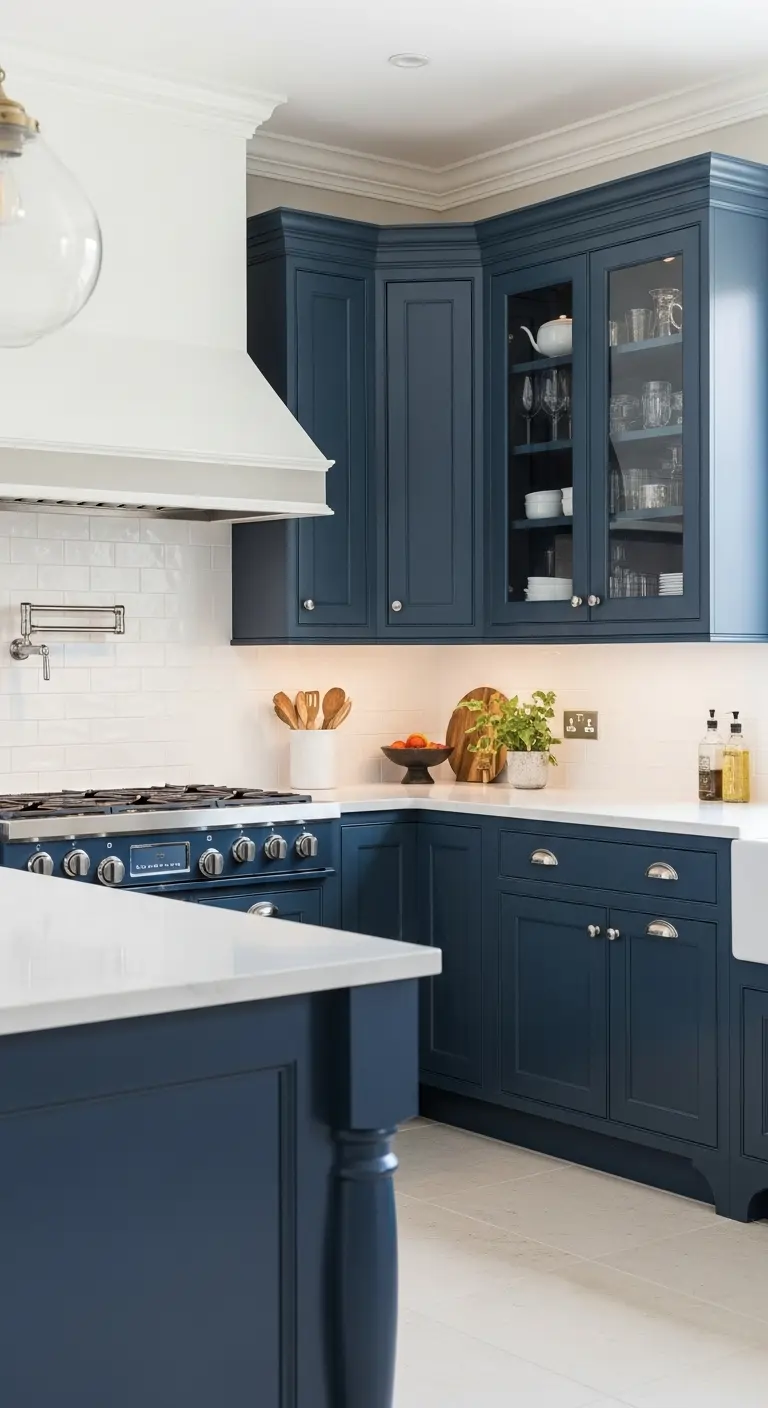 Painted Cabinets with Bold Colors