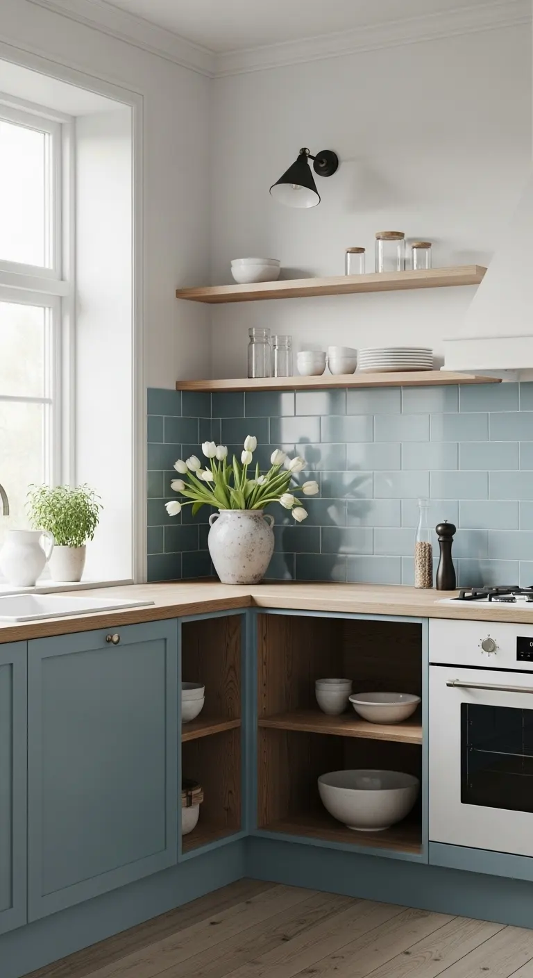 14. Pale Blue Backsplash for a Breezy Nordic Touch