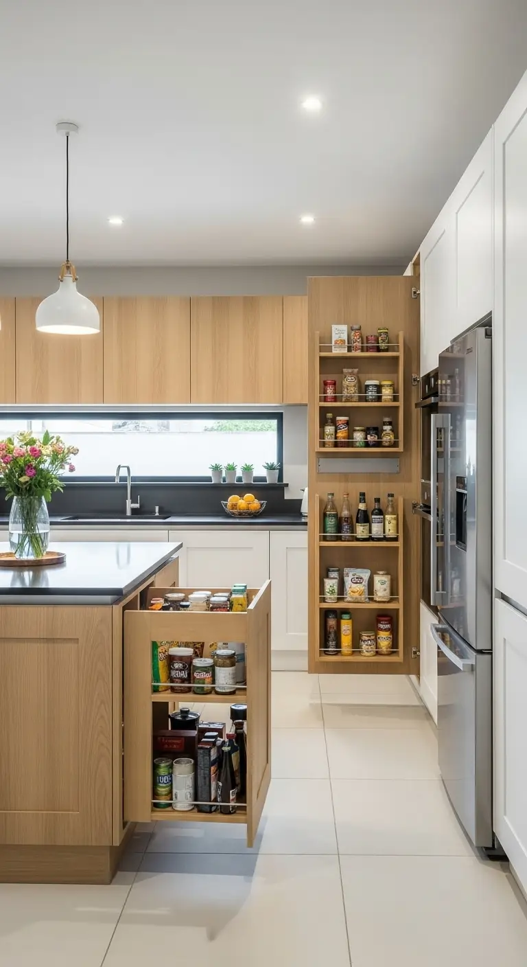 Pull-Out Pantry Cabinets