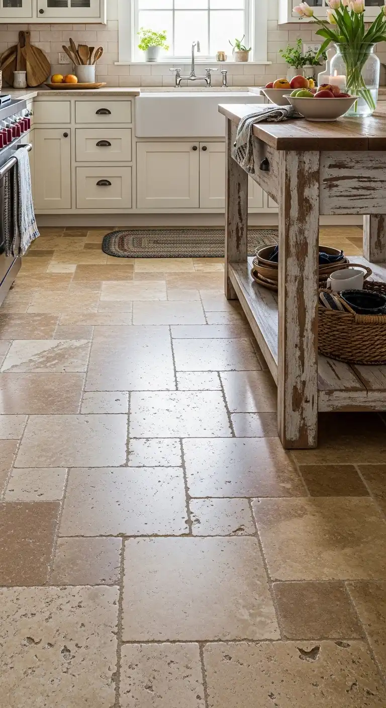 14. Travertine Stone Floors