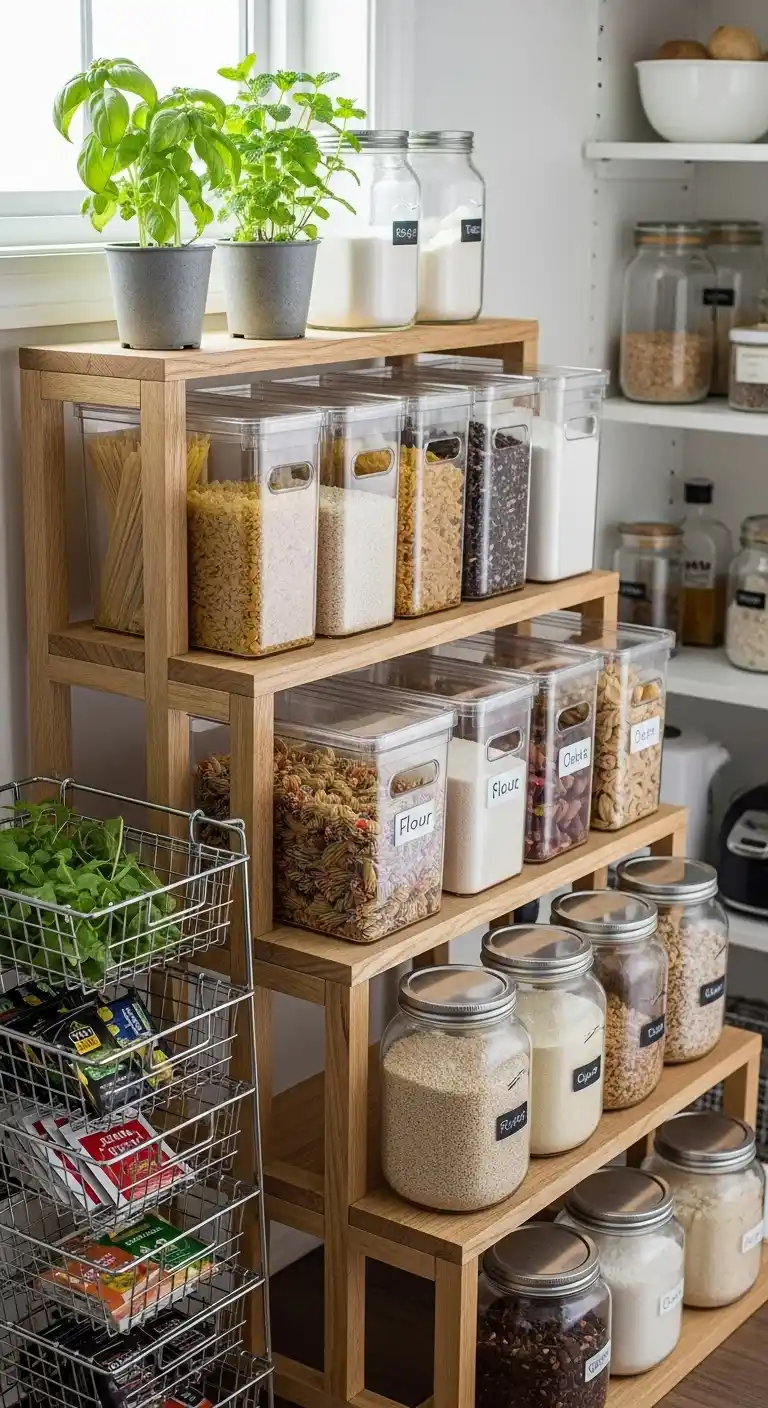 14. Use Tiered Shelf Organizers