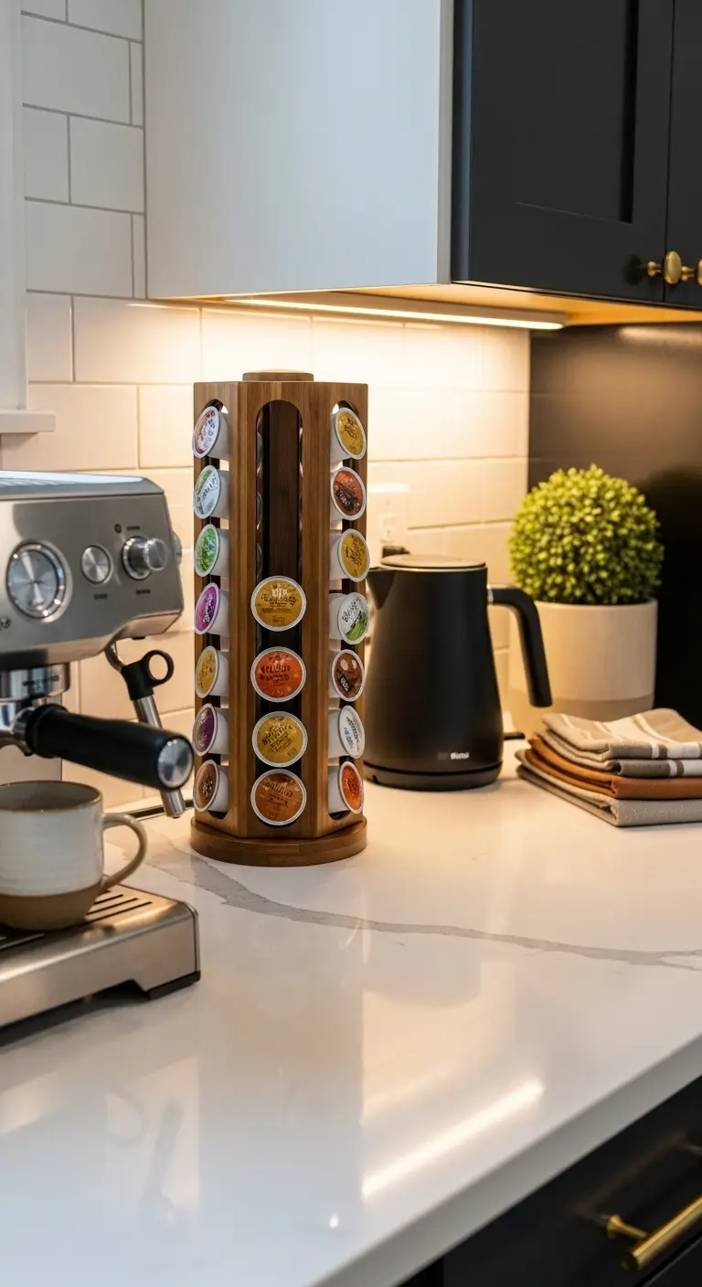 14. Utilize a Coffee Pod Organizer