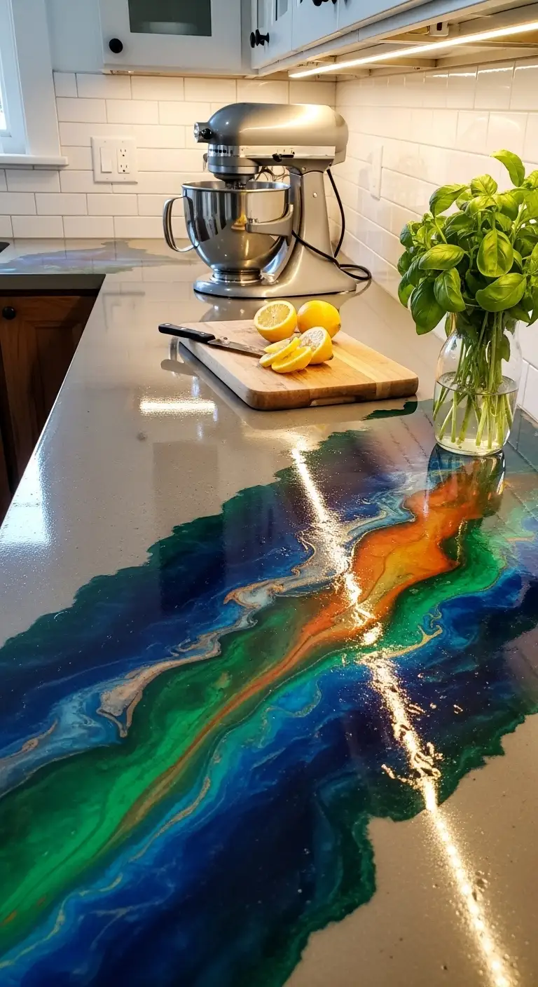 Vibrant Concrete Resin