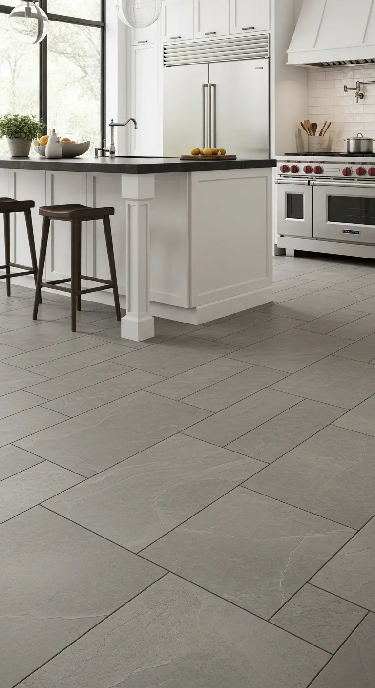 15. Graphite Gray Tile for a Bold Look