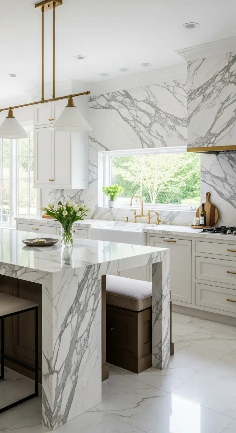 Marble Breakfast Nook Countertop