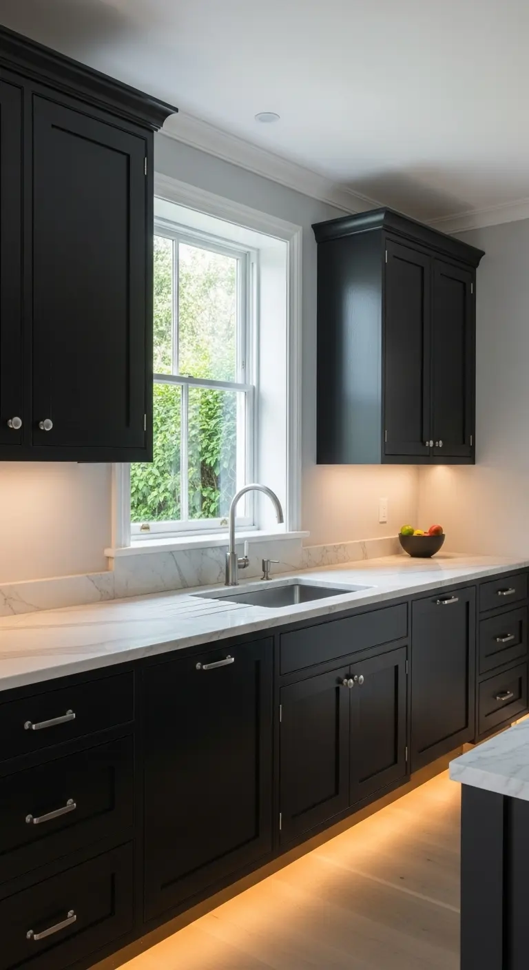 Matte Black Cabinets