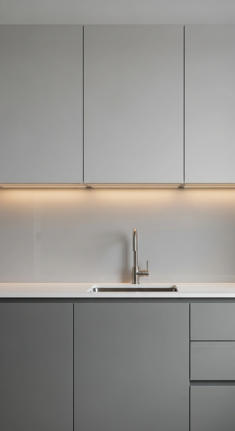 Minimalist Handleless Cabinets