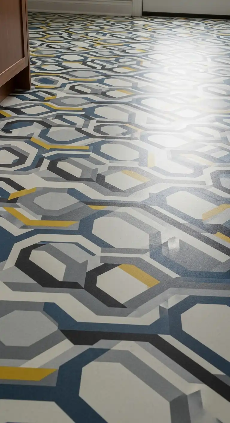 15. Sheet Linoleum with Modern Patterns