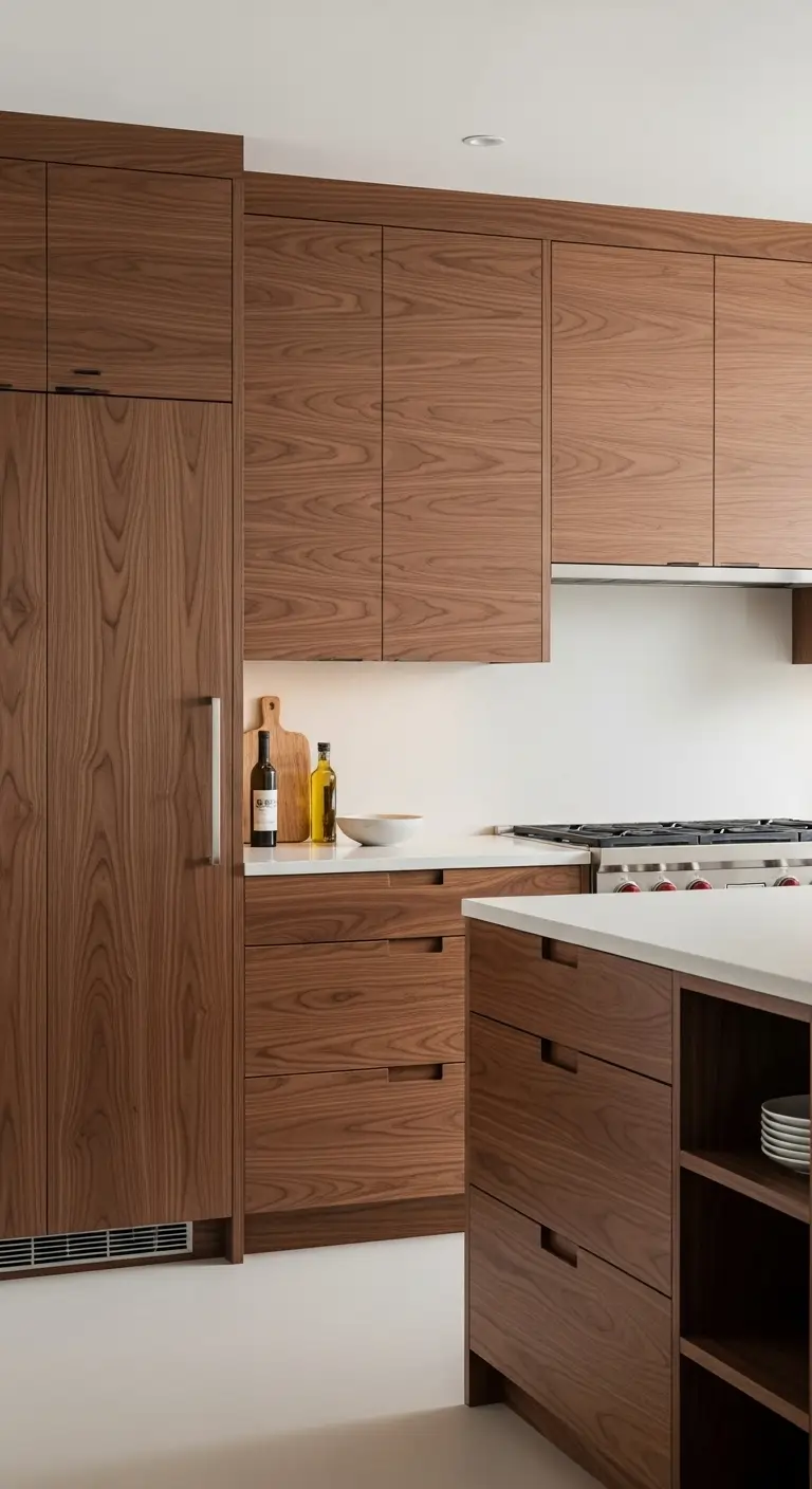 Walnut Cabinets with Matte Finish