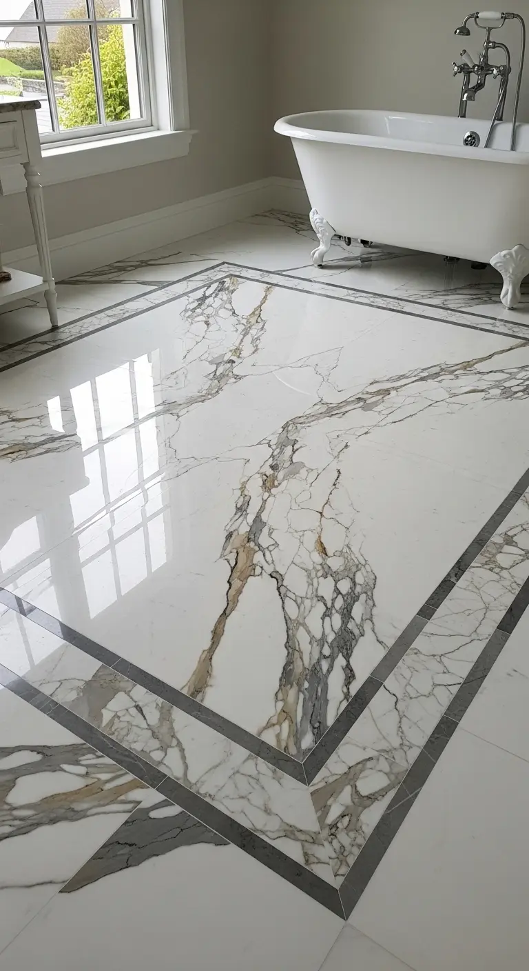 Calacatta Marble Borders for Classic Elegance