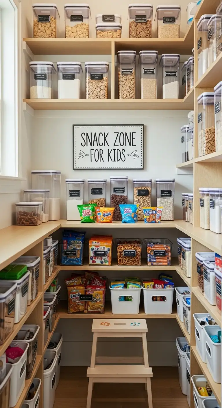 16. Create a Snack Zone for Kids