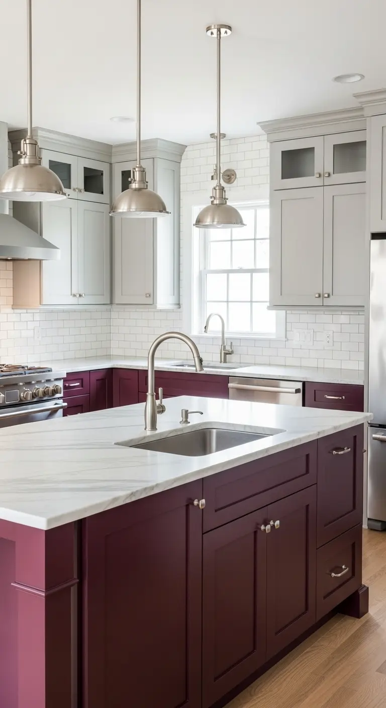  Deep Burgundy Cabinets