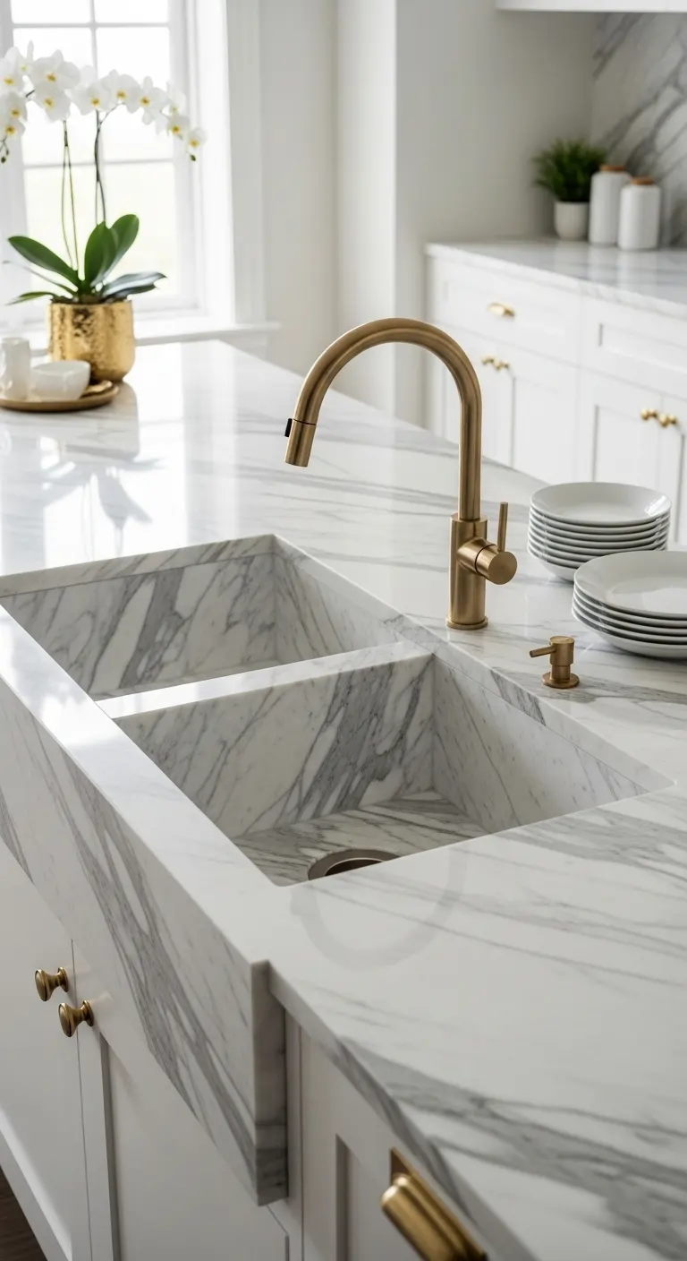 Integrated Marble Sink Designs